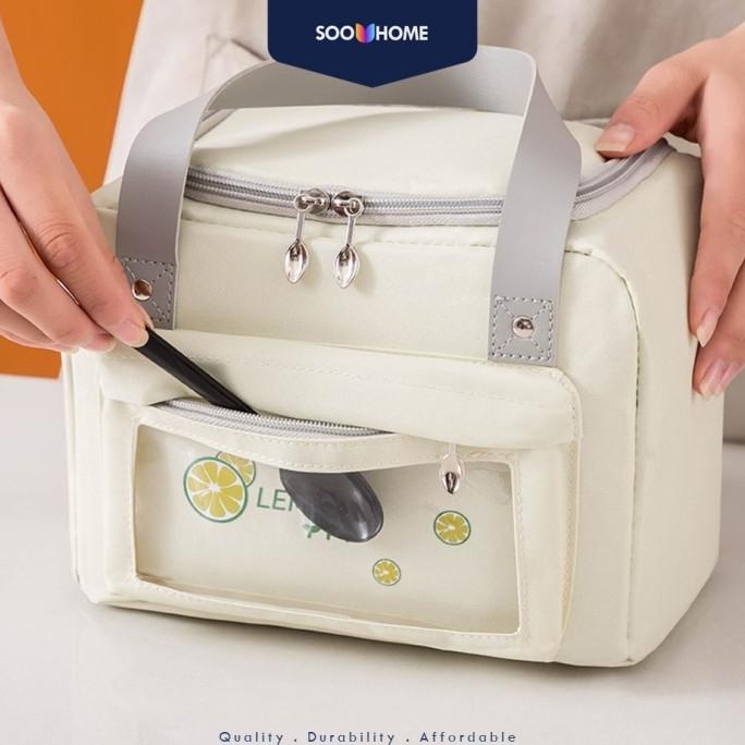 Tas Bekal Cooler Bag Kapasitas Besar Makan Tahan Panas Dingin Premium