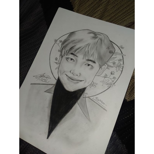 Jual Sketsa Wajah Hitam Putih / ukuran A5/A4/A3 / Kado (termasuk