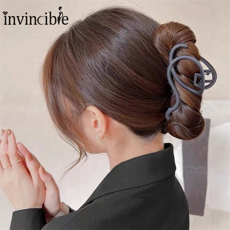 Woman Frosted Irregular Ponytail Hair Holder/Temperamen Geometris Rambut Cakar/Korea Note Hiu Klip Aksesoris Rambut