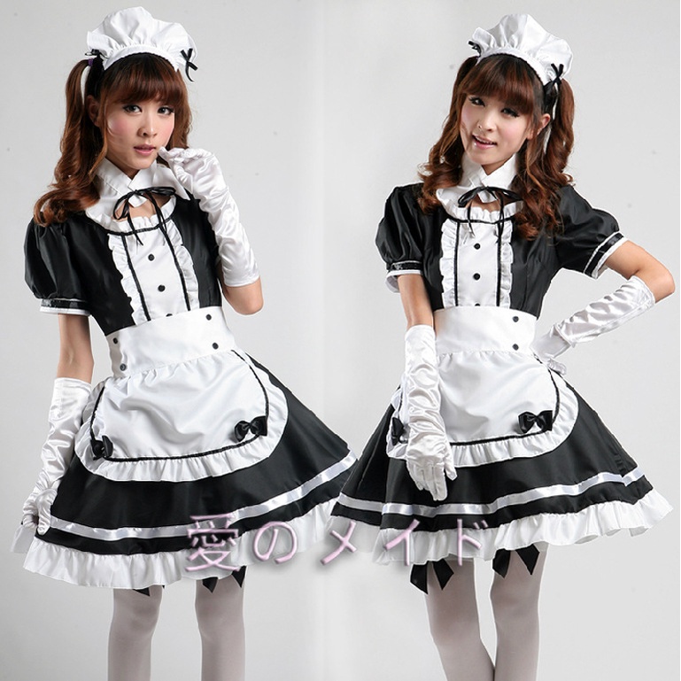 Costum Wanita Hitam  Putih Lucu Akihara Cosplay Kostum Anime Kostum Pelayan Pembantu Sesuai Anime Ac