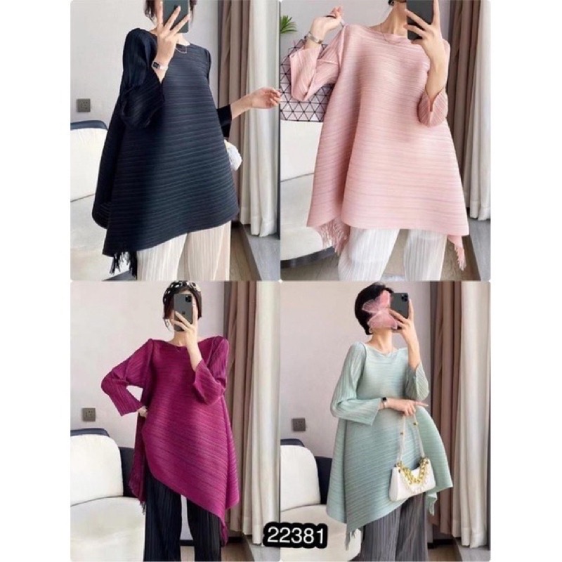 Tunic Pleated Tunik pleats Tunik plisket Premium Bkk