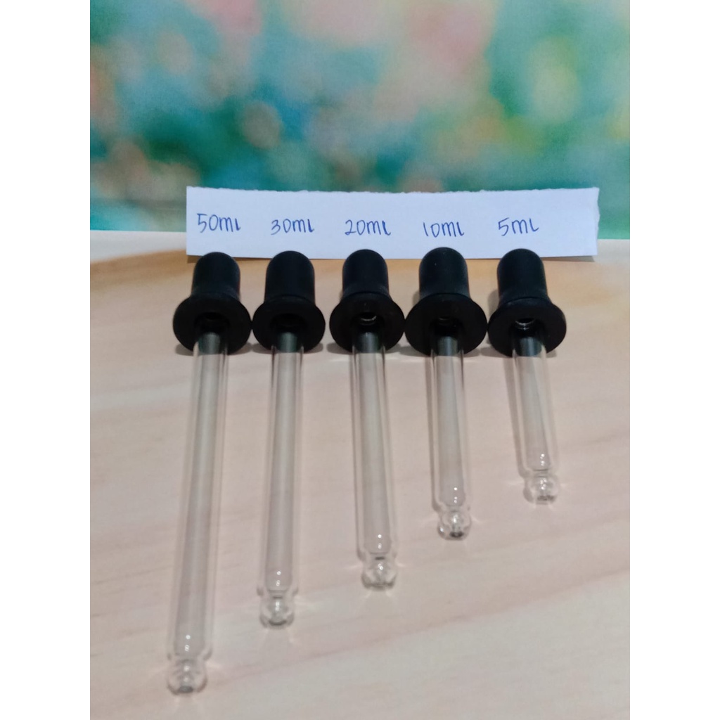 Pipet Kaca Tumpul Dan Karet Hitam Isi 10pcs