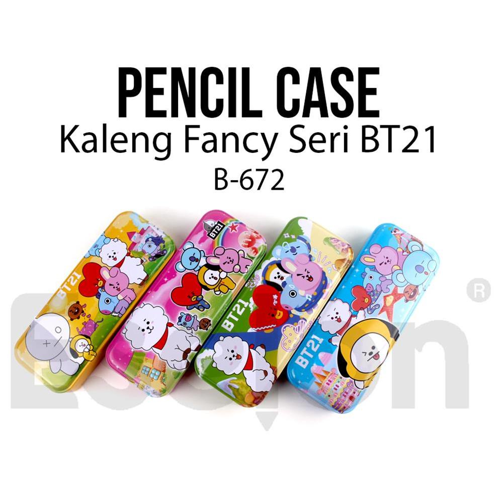 

G32 Kotak Pensil Kaleng BT21 672 / Tempat Pensil Kaleng Fancy BT21 PROMO ➔