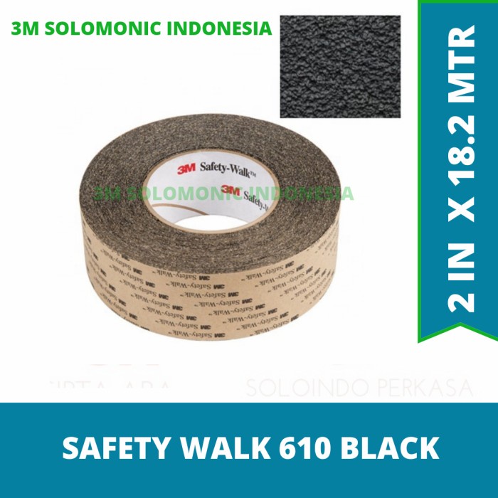 

Terlaris Safety Walk 3M 610 Black Size 2In X 18.2 Mtr