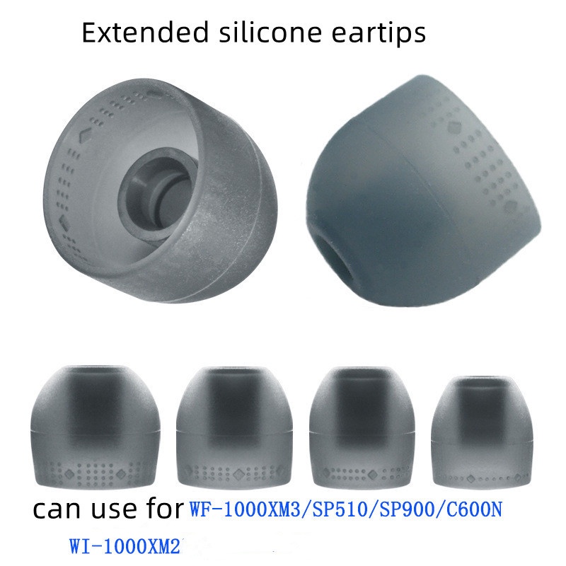 4pasang (L, M, S, XS) eartips Silikon Dipanjangkan Untuk SONY WF-1000XM3 WI-1000XM2 earphone eartips C600N SP510 eartips