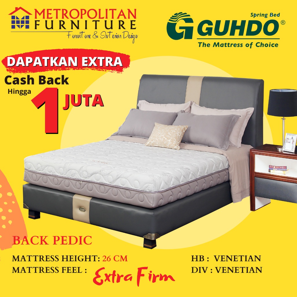 Kasur Springbed Guhdo Back Pedic FULL SET Venetian Style