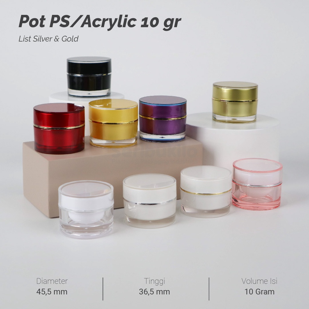 Pot Kosmetik 10 Gram Acrylic / Pot Kosmetik Acrylic 10 gr