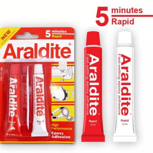 

Pasti Terjamin Lem Epoxy Besi Rapid / Cepat 5 Menit Araldite Merah