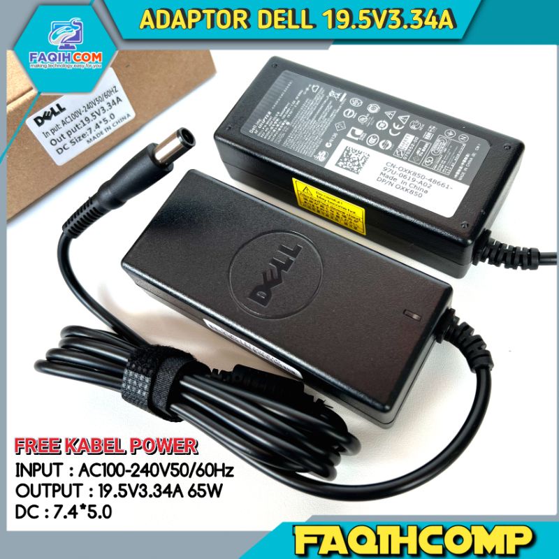 Adaptor Charger Dell Latitude 3330 3340 3440 3540 E5240 19.5V 3.34A 65W DC 7.4*5.0mm