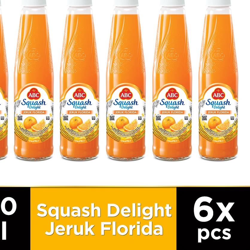 

➳ ABC Sirup Squash Delight Jeruk Florida 460 ml - Multi Pack 6 pcs ☄