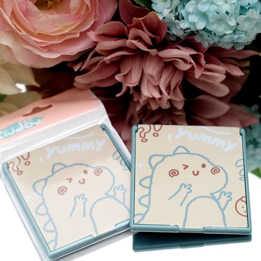 Cermin Kotak Saku Portable Mini Motif Animal Lucu Kaca Lipat Make Up Travel F946