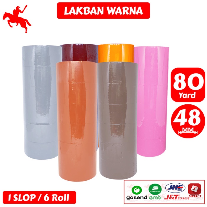 

Terlaris Lakban Warna Ksatria Tape 80 Yard (1 Slop)