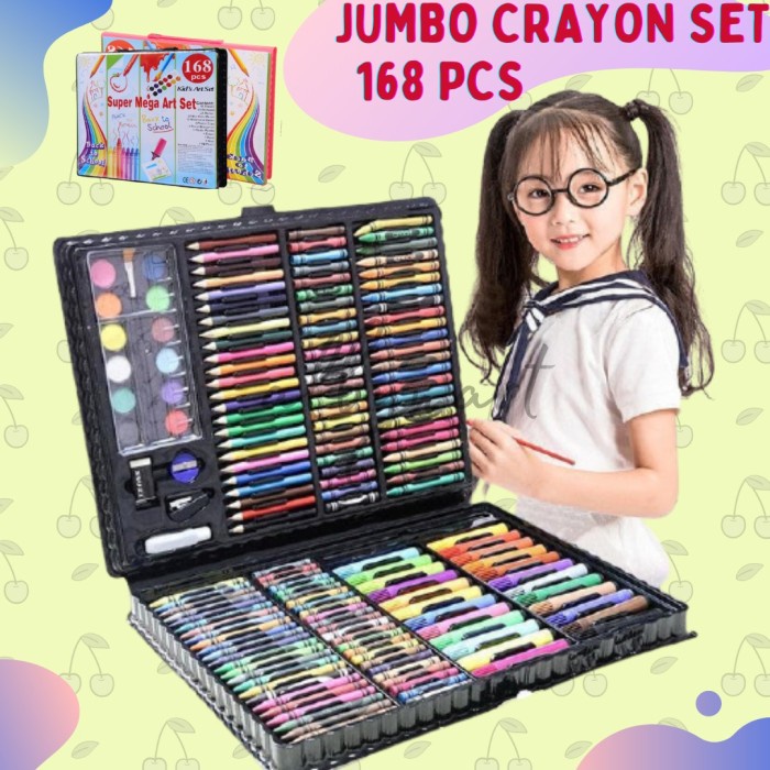 

Terlaris 168 Pcs - Pensil Warna, Alat Tulis Set Crayon, Coloring Set, Colouring