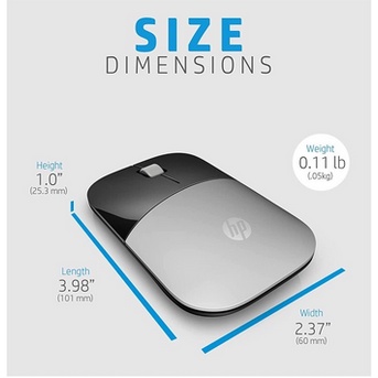 ITSTORE Mouse Wireless HP Z3700 Silver Sleek Design / Mouse HP Z-3700