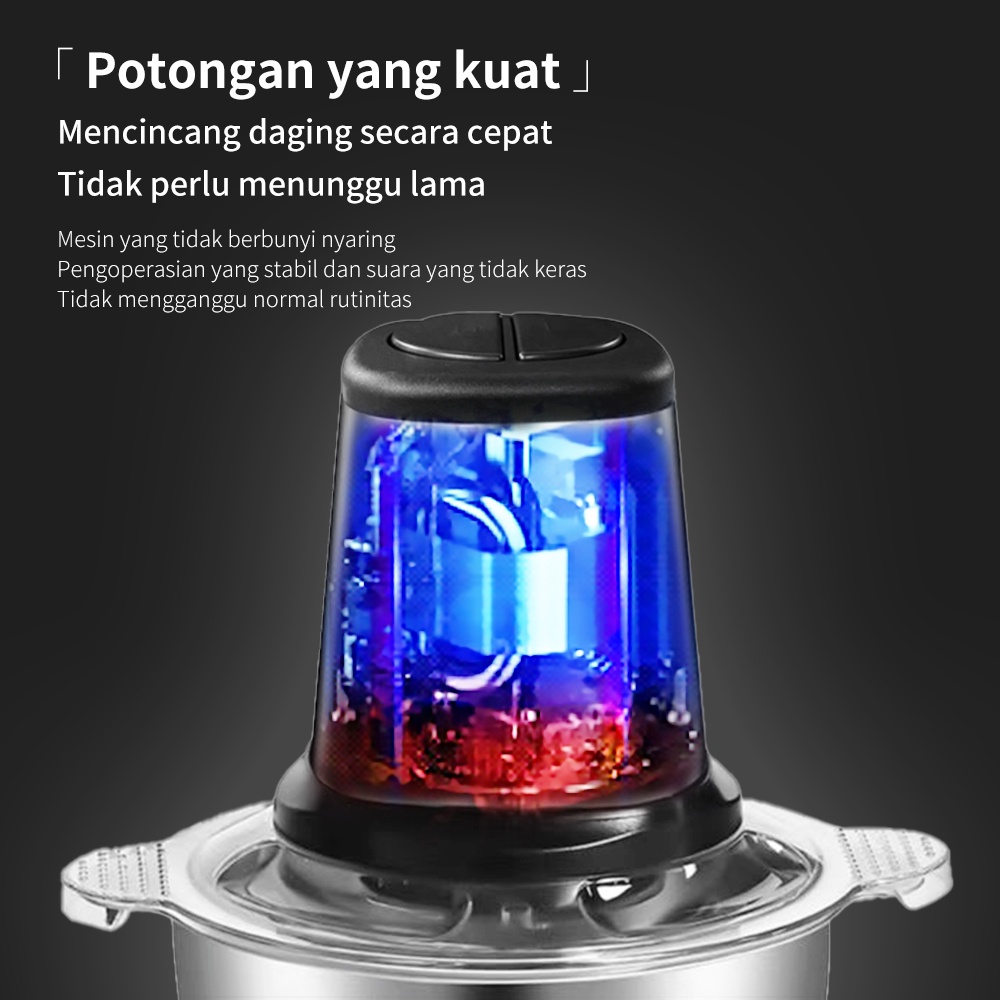 Blender Daging Stainless Steel / Blender Ufo / Chopper 2 liter / Food Processor