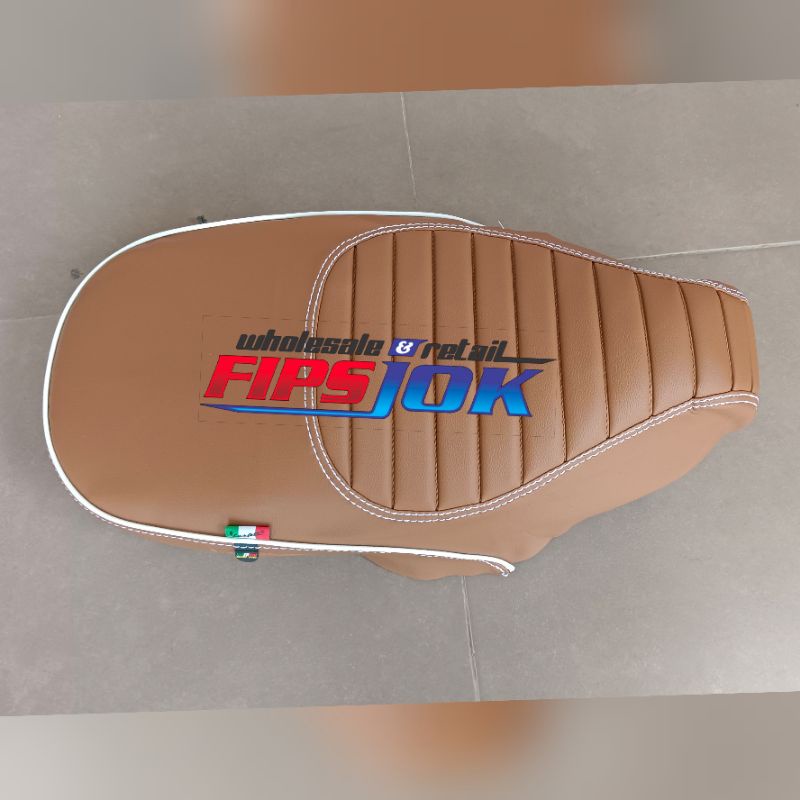 KULIT JOK UWINFLY T3, V7 COKLAT MUDA LIST PUTIH