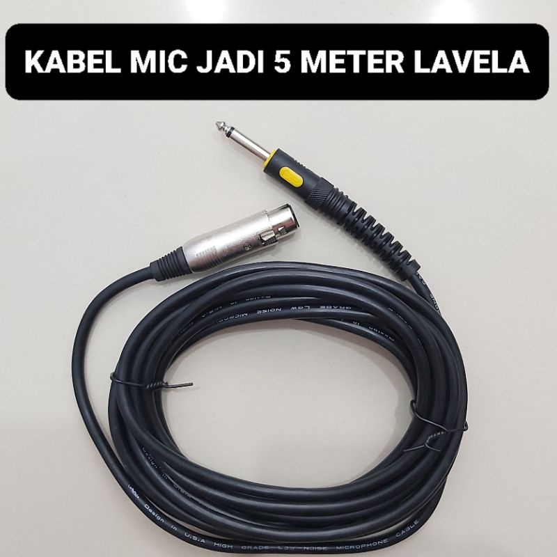 Kabel Mic 5 Meter LAVELA Jadi Komplit Mik Microphone