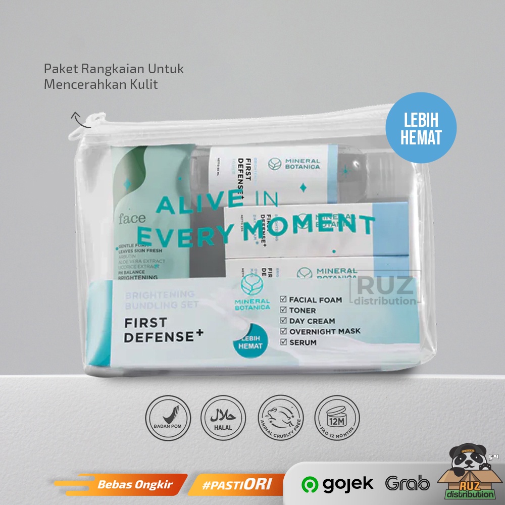 Mineral Botanica First Defense Bundling Set Mencerahkan Kulit