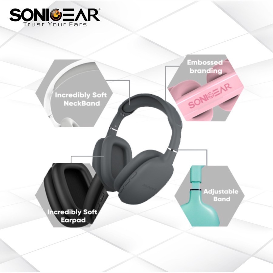 Headset Bluetooth SonicGear AirPhone 6 with Mic - Wireless Headphone