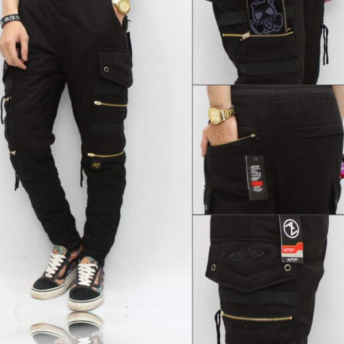 ✷ celana Jogger double zipper / celana Jogger pria/celana Jogger pants ➧