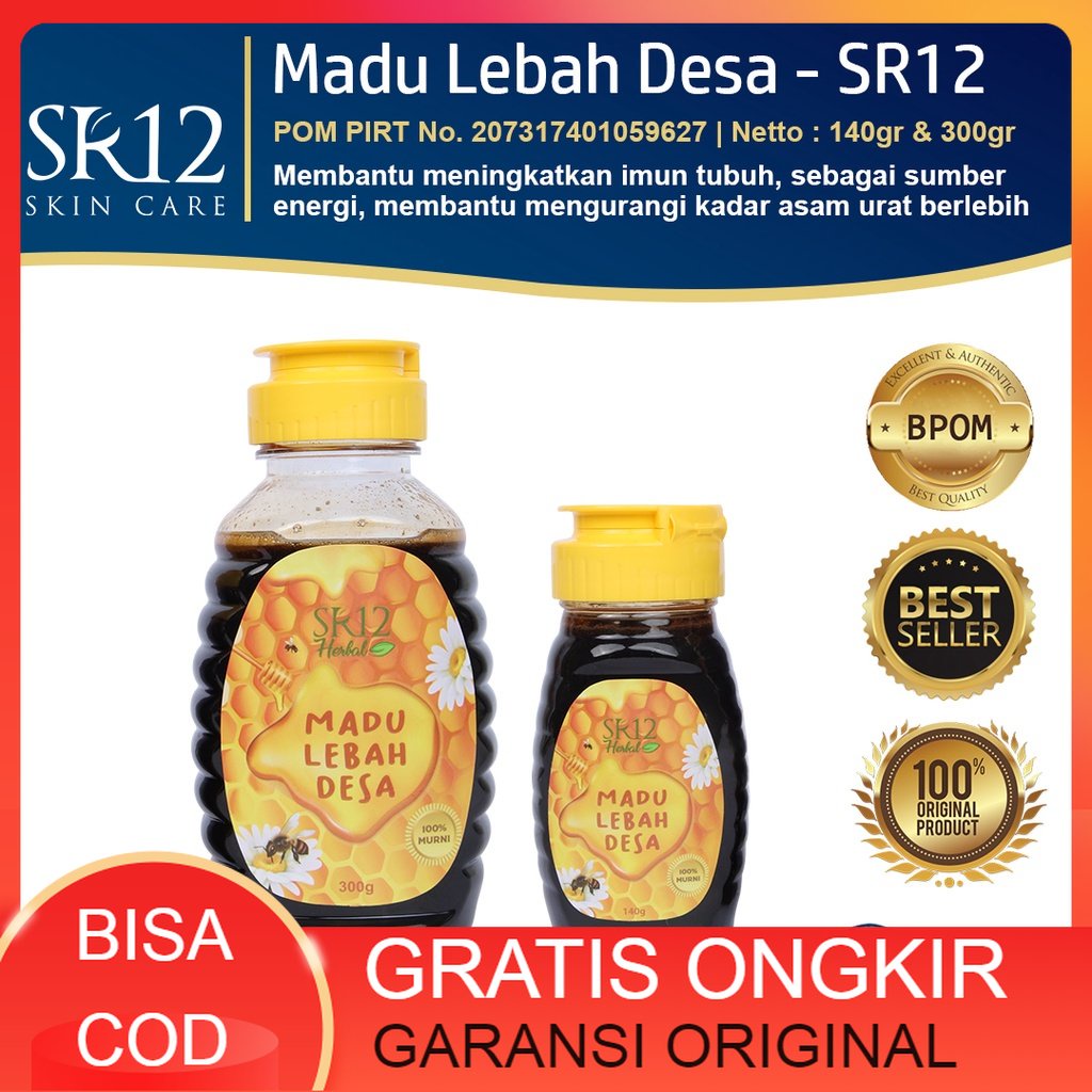 

MADU LEBAH DESA SR12 ASLI BERBPOM..!!! MADU HUTAN AKASIA / MENINGKATKAN IMUNITAS & DAYA TAHAN TUBUH GARANSI ORIGINAL RESMI