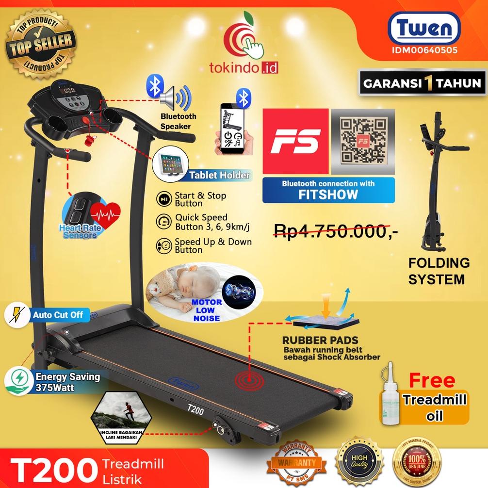 Twen T198 T198i T199 T200 T200WA Treadmill Elektrik Motorized Treadmill Listrik Treadmil