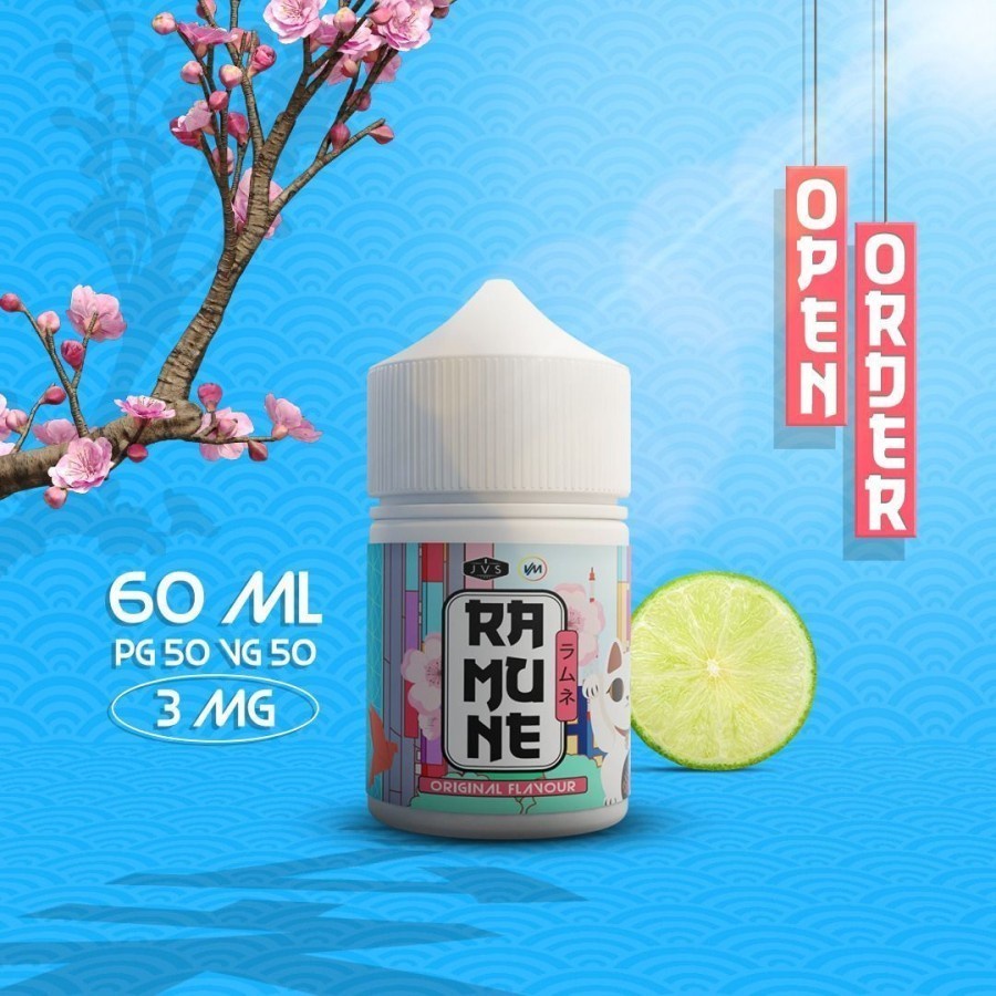 RAMUNE ORIGINAL FLAVOUR FREEBASE 60ML BY JVS x VAPORMANIA ORIGINAL