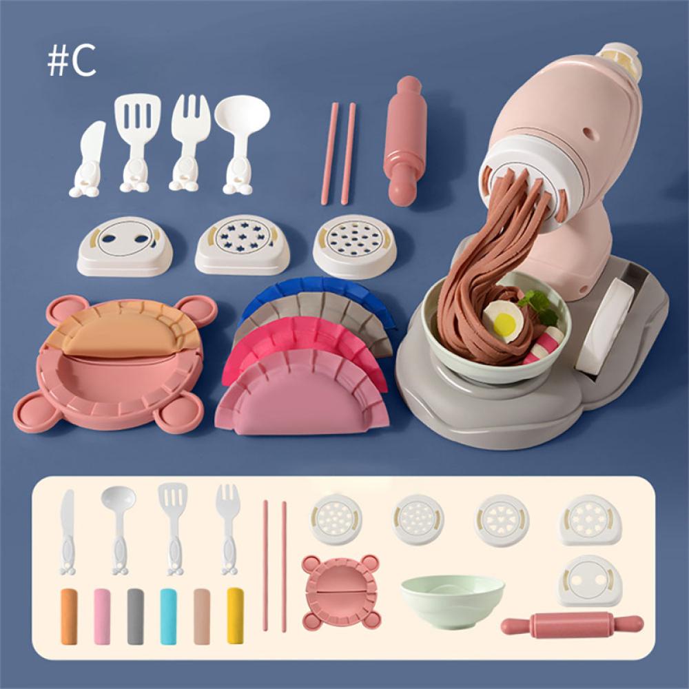 Timekey 18 /19/26Pcs Anak-Anak DIY Warna Clay Noodle Maker Machine Plastisin Alat Set Clay Art Simulasi Dapur Pretend Play Mainan J6U8