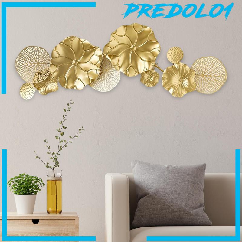 [Predolo1] Leaf Metal Wall Decor Pajangan Artwork Lotus Leaves Statue Untuk Kamar Mandi Kamar Tidur