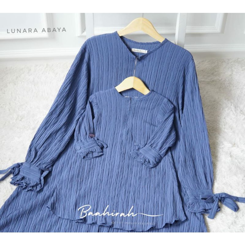 Baahiah -Lunara Abaya Couple Ibu Anak | Gamis Abaya Lebaran|Baju Gamis Pengajian Couple Ibu Dan Anak