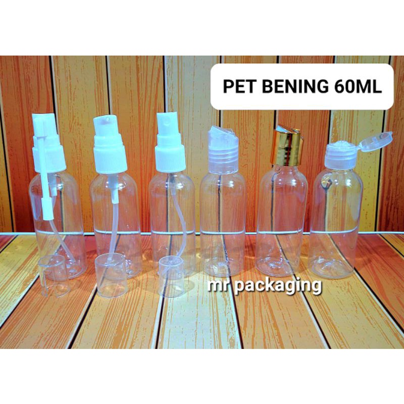 Botol Plastik 60ml Bening isi ulang | Botol PET 500 ml reffil | botol pump spray fliptop presstop kerucut tarik pamp sprey flipon tinta trigger triger | Botol kosmetik serum skincare| wadah isi ulang skin care sabun shampo