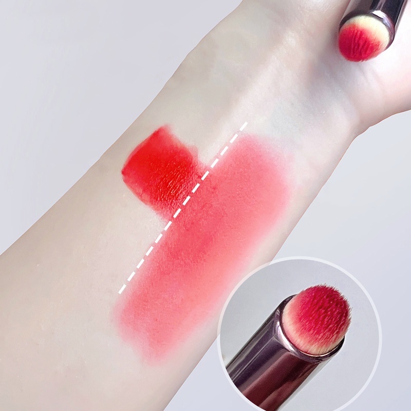 Kuas Bibir Kepala Bulat Multifungsi/Concealer Lipstik Oles Makeup Brushes Dengan Kotak Debu