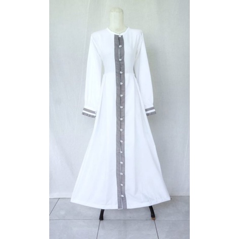 gamis ayunda putih/gamis toyobo terbaru/gamis jumbo/gamis couple family