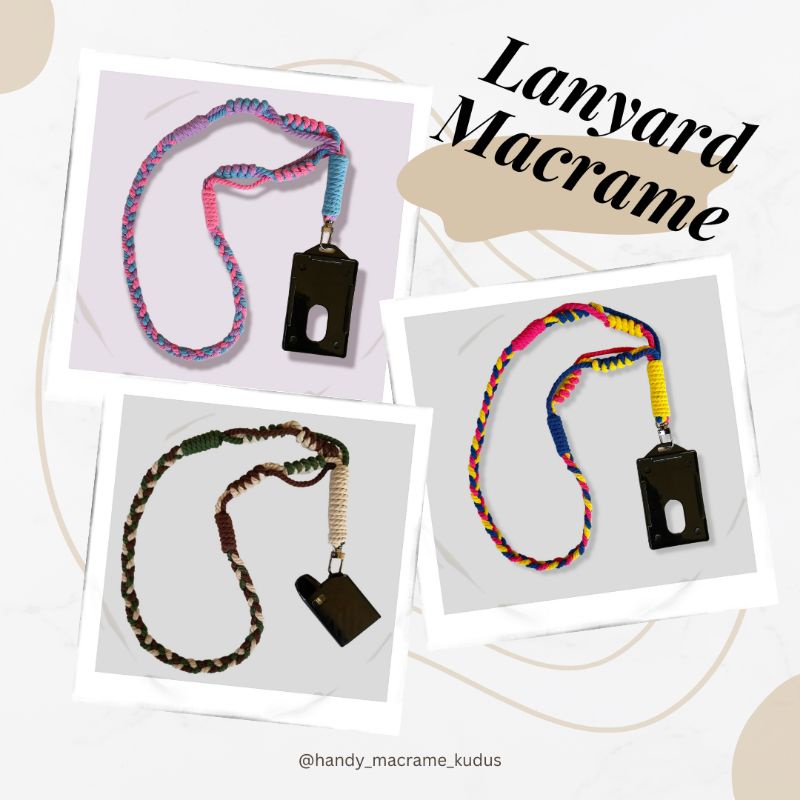 Lanyard id card/pood macrame