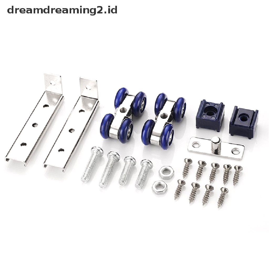 (dream) 2pcs/set Sliding Door Roller Hardware Pintu Geser Katrol Roda 4per8 Rel Track.