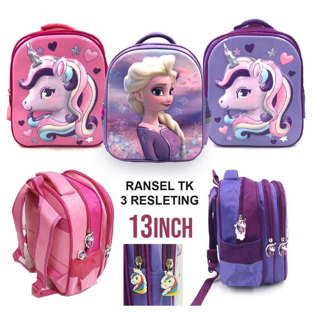 ajk52 Tas Ransel Anak Sekolah TK Anak Perempuan Cantik Glossy Rambut Pirang Cetar Gogo Kumbang Kuda 