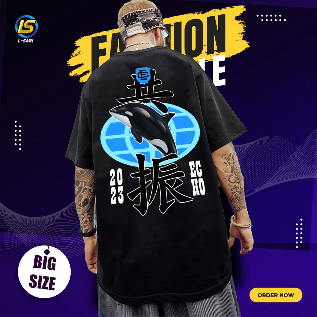 Kaos Echo Esports Terbaru Big Size S M L XL XXL XXXL 4XL 5XL Jaket Echo Esports Jumbo 2XL 3XL XXXXL 