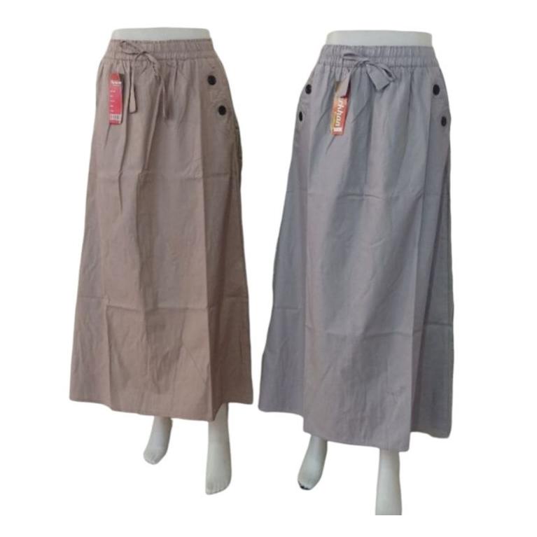 BIG SALE ROK PANJANG A LINE POLOS KATUN BANGKOK