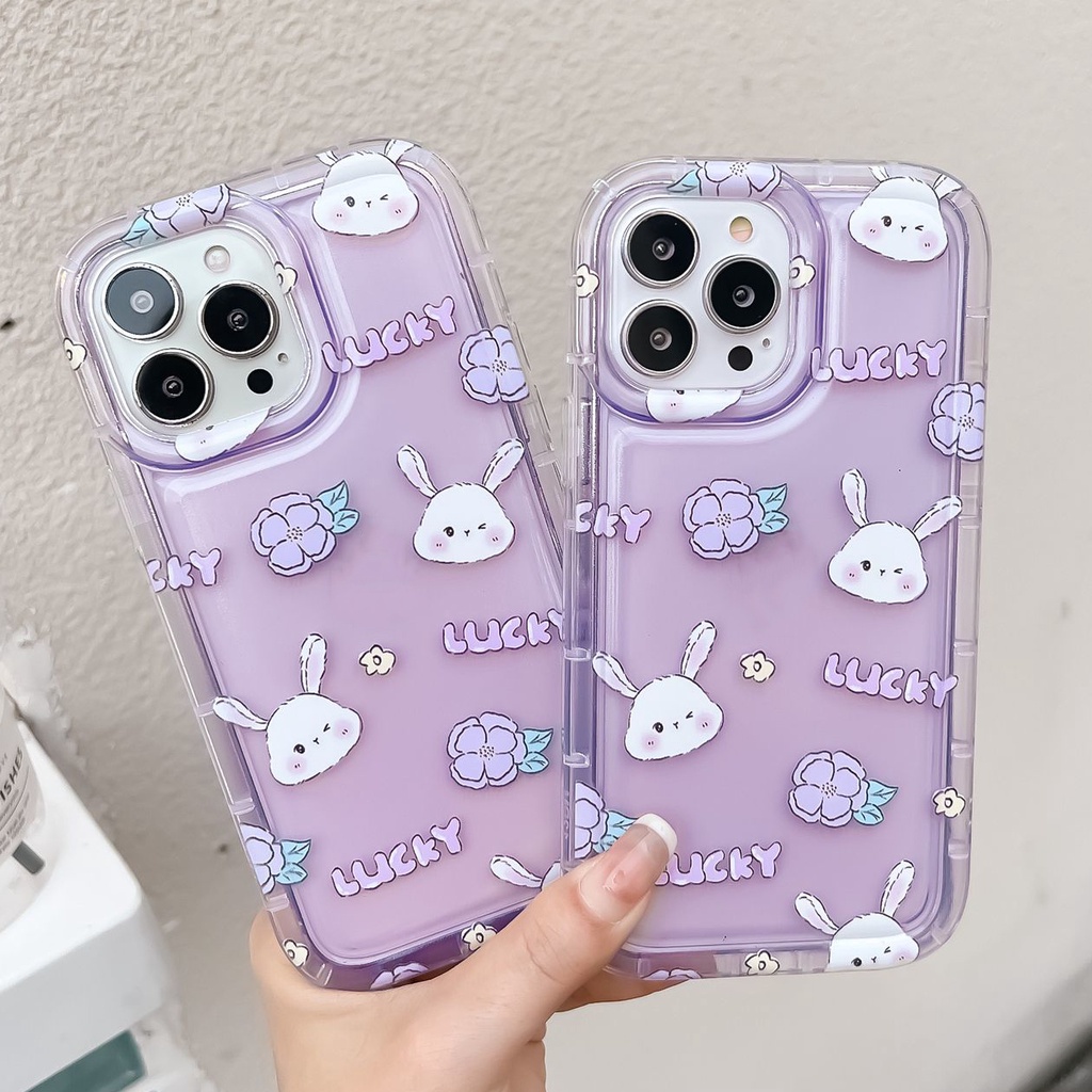 IPHONE Casing Ponsel Lucu Kompatibel Untuk Iphone14 13 11 12 Pro XS Max X XR 7 8 Plus Lembut Casing Transparan TPU Silikon Shockproof Cover