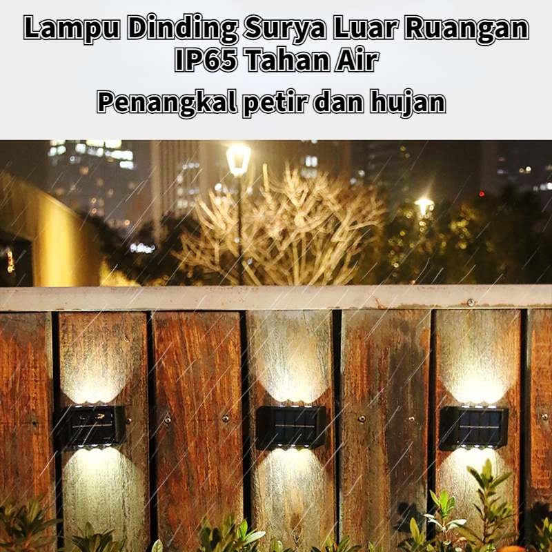 【COD】10LED COB LAMPU DINDING SOLAR TEMBOK TAMAN SOLAR TENAGA MATAHARI OUTDOOR LED SENSOR CAHAYA IP65