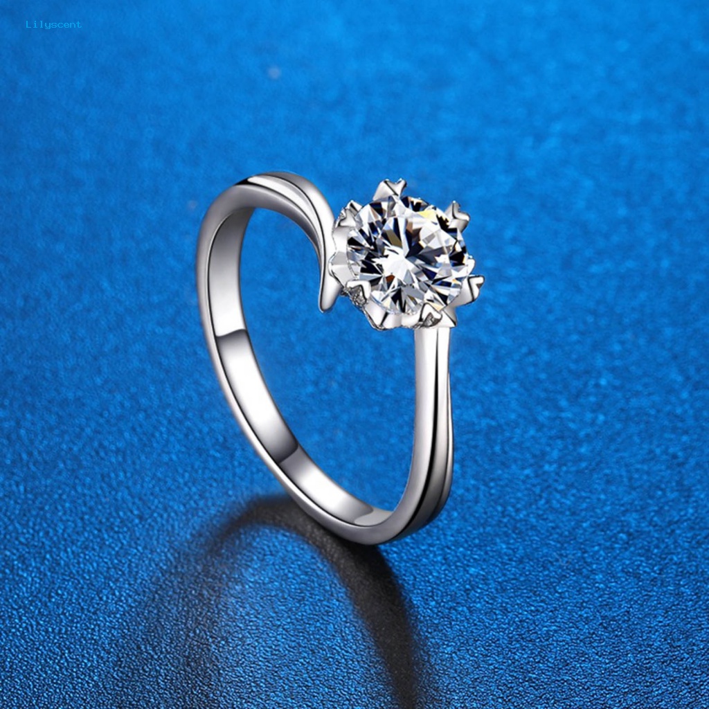 Lilyscent Tahan Aus Jari Band Perhiasan Aksesori Elegan Electroplated Engagement Ring Shiny