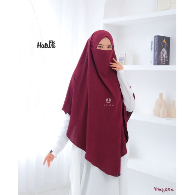 french khimar original uzma hijab ¡¡ FK Halwa uzma ¡¡ khimar plus cadar ¡¡ khimar 2 in 1