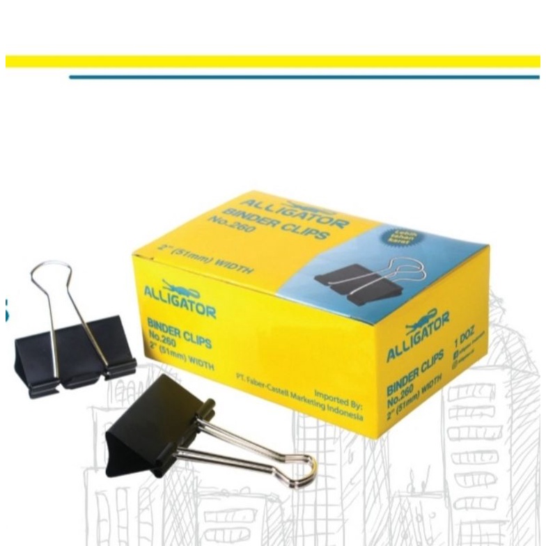 

Penjepit Kertas / Binder Clip 260 Alligator 506051 Binder Clips