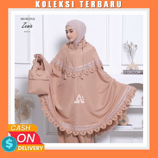 Mukena Dewasa Nies Outfit Kareema Motif Polos Bahan Crinckle Airflow Katun Rayon Premium Perlengkapa