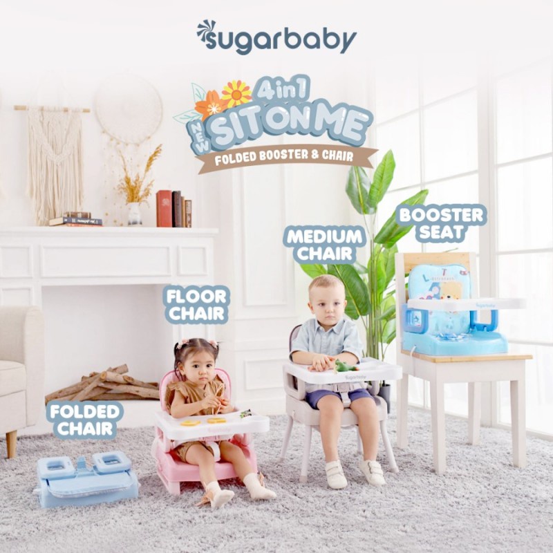 Sugar Baby 4in1 Sit On Me Folded Booster &amp; Chair / Kursi Makan Bayi