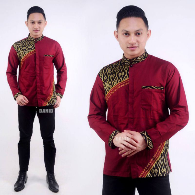 NEW ARRIVAL BAJU LENGAN PANJANG  DISTRO BATIK PRIA BORDIL SOGAN HRB026