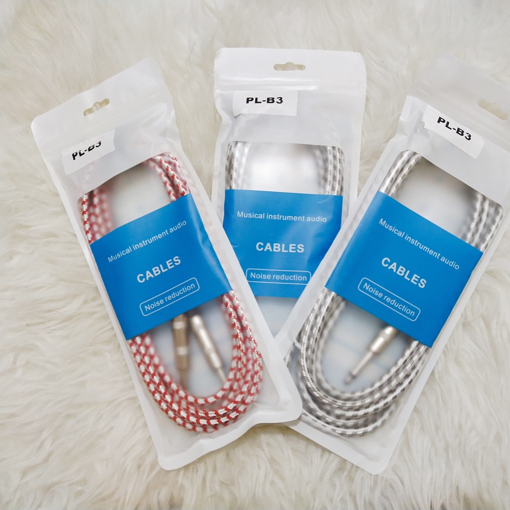 Cable Kabel Jack Jek Guitar Gitar Audio 6.5 mm Deviser 3 meter Low Noise