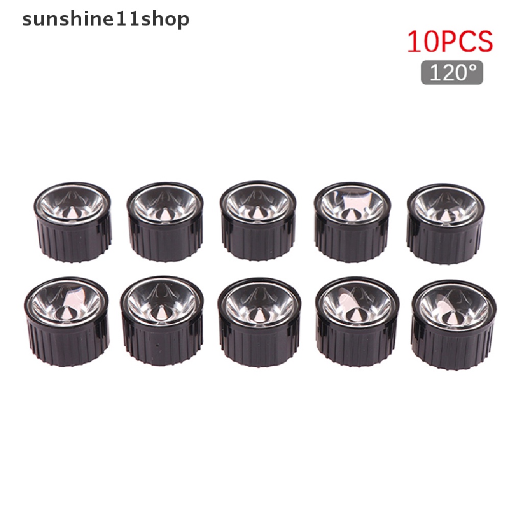 Sho 10Pcs/Set Lensa Pesawat Lumen Imitasi LED 20MM Dengan 510 45 90 120 Derajat N