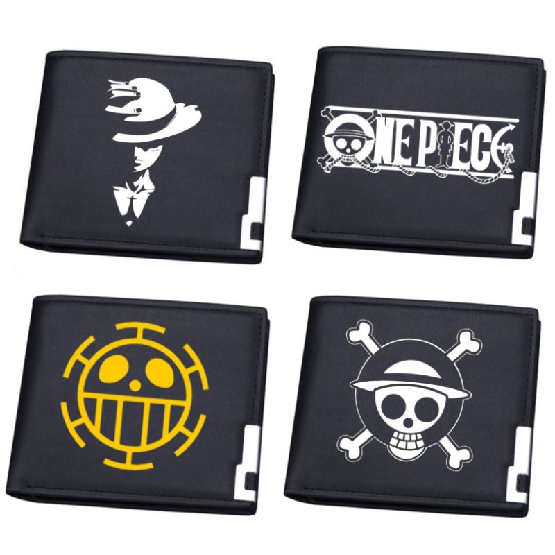 dompet wallet import anime logo one piece/ dompet hitam kulit one piece