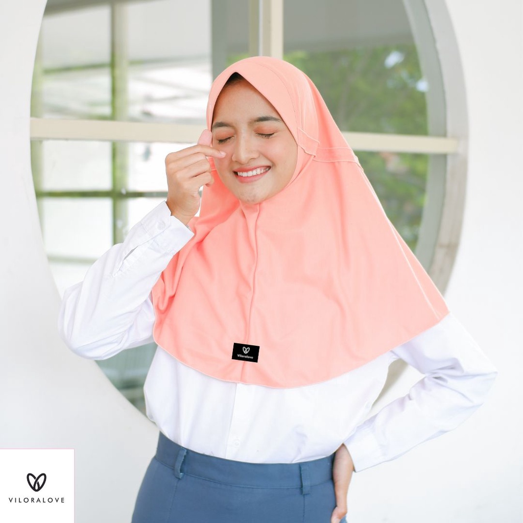 WARNA BARU 2 VILORALOVE JILBAB KERUDUNG SEKOLAH SERUT PREMIUM